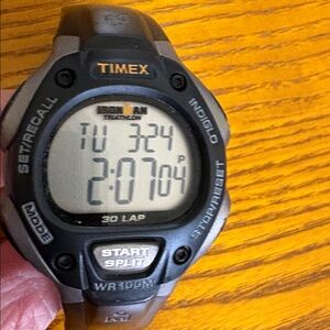 Timex Black Digital Sports Watch with Gray Accents